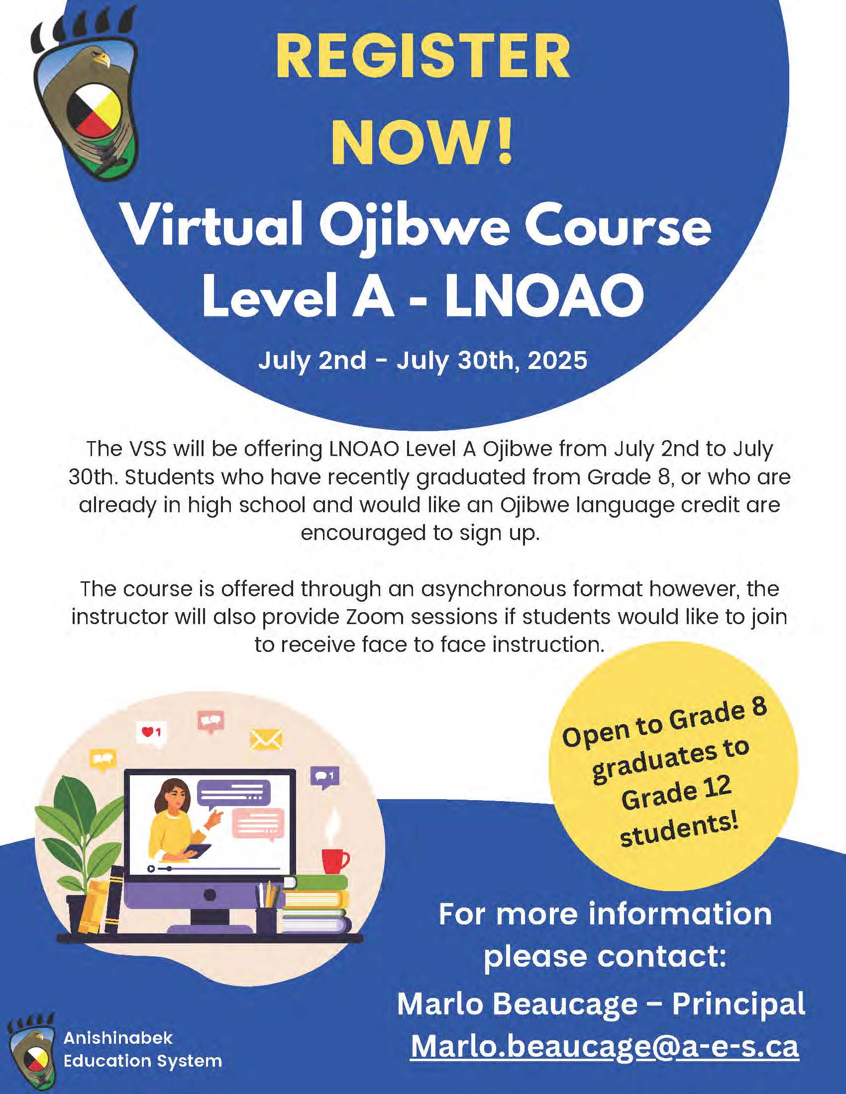 Virtual Ojibwe Level A Course LNOAO 1