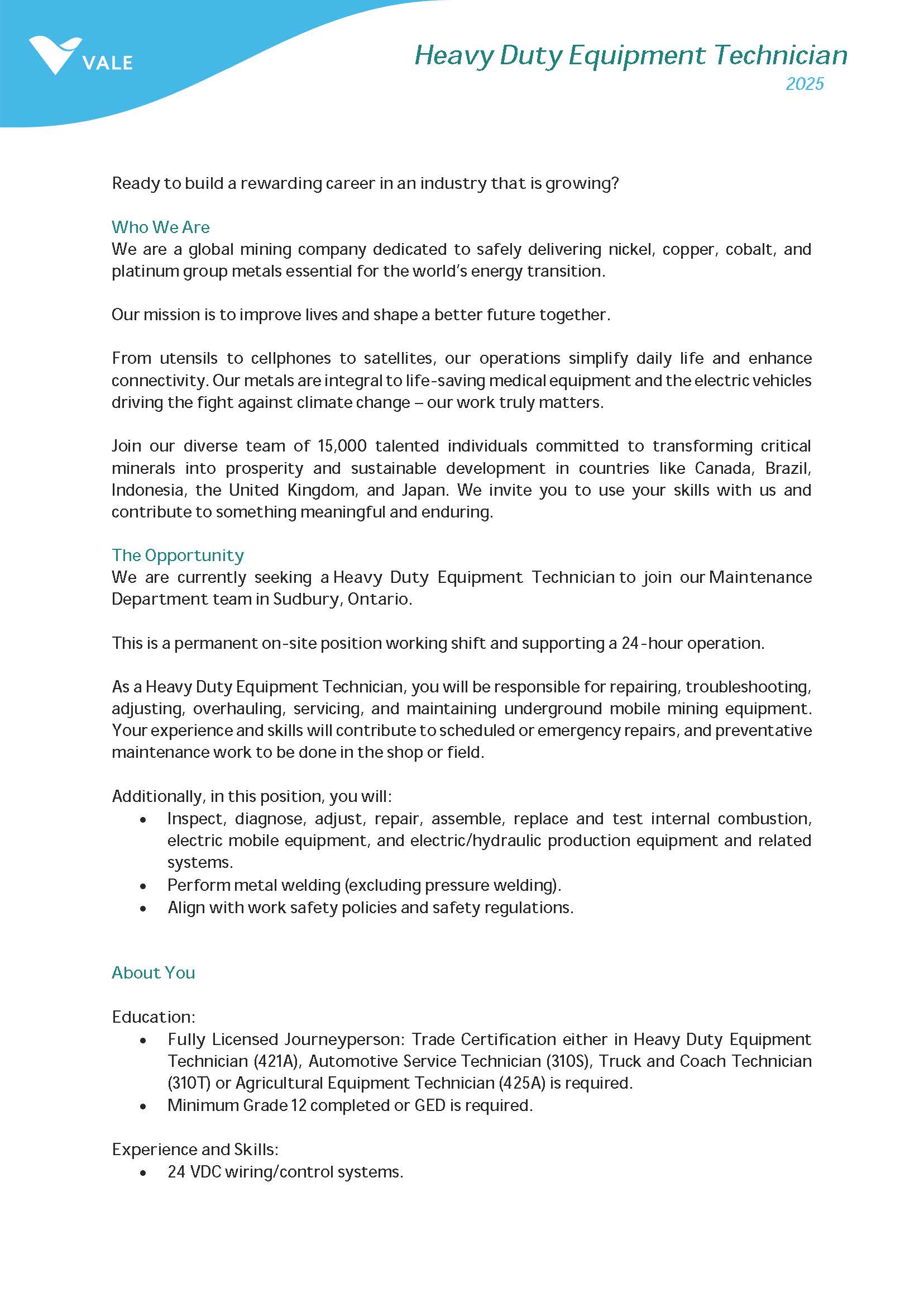 Job Posting HDET Page 1