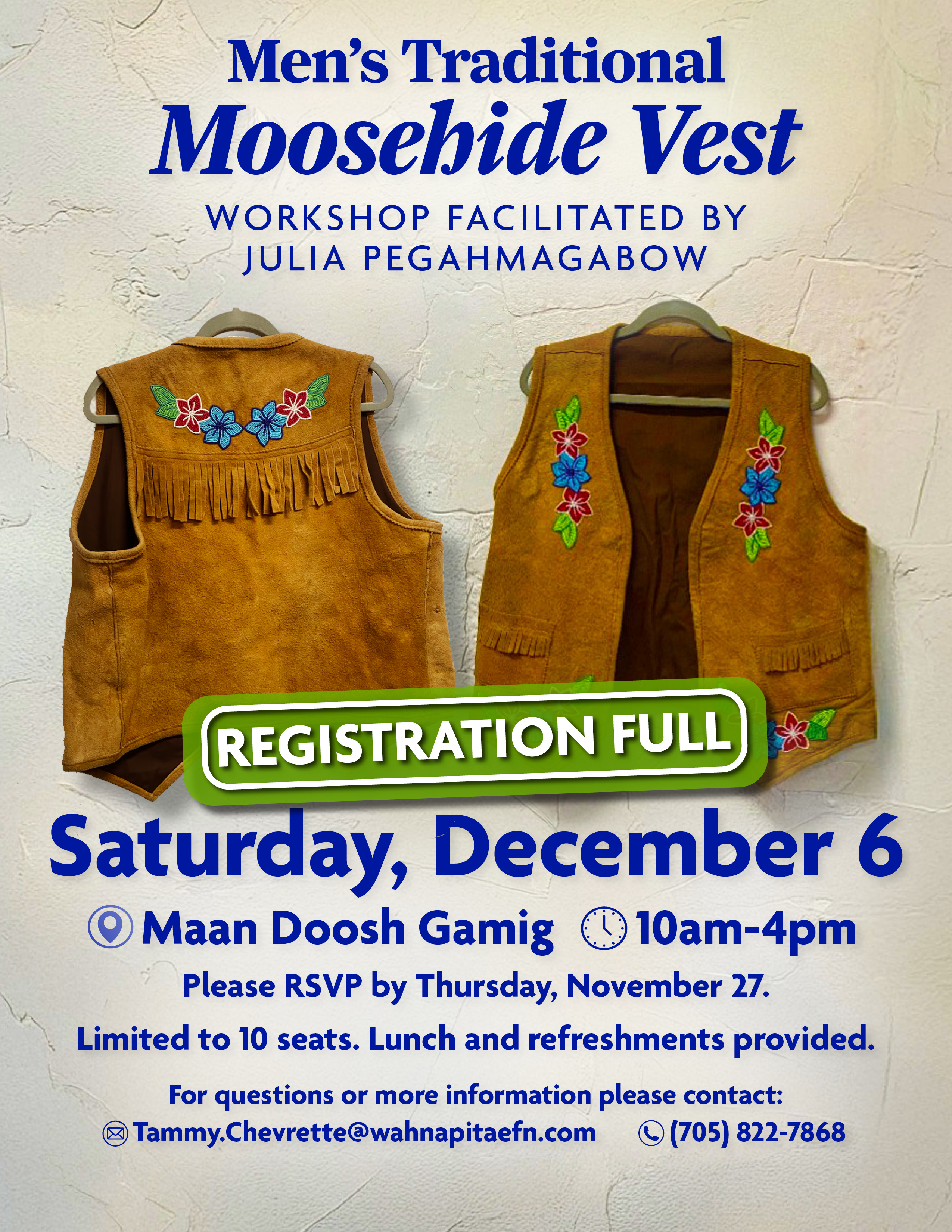 Workshop: Men's Traditional Moosehide Vest