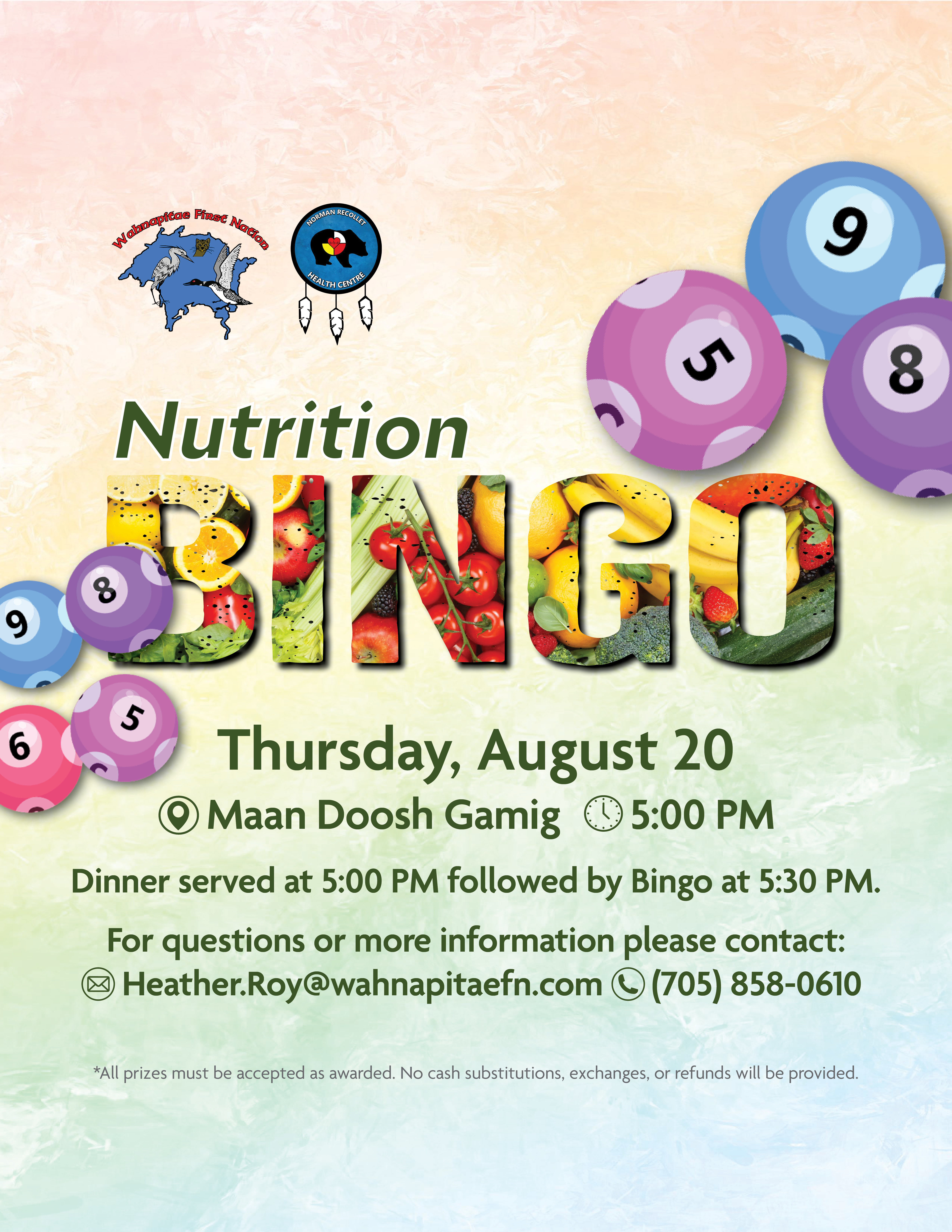 Nutrition Bingo