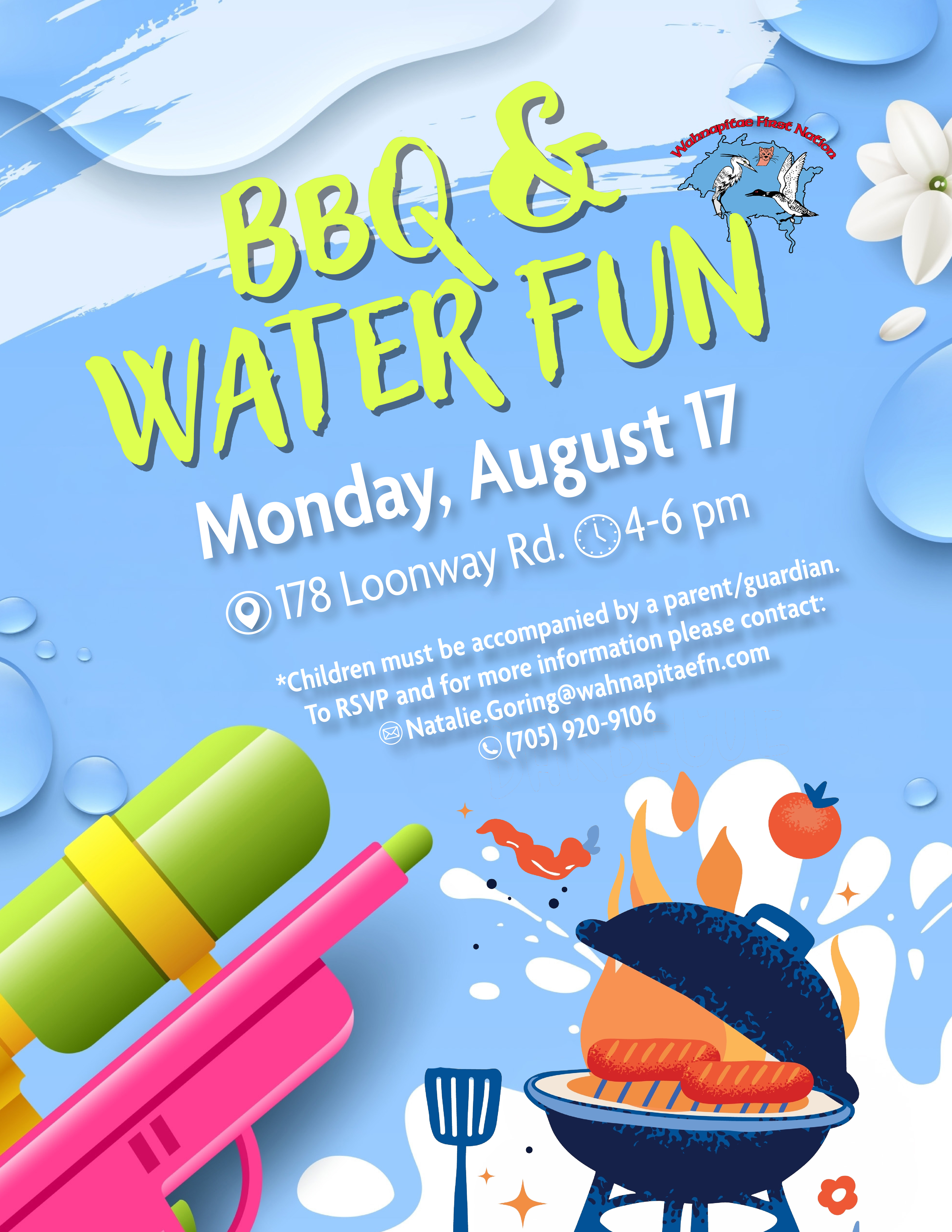 Flyer: Social Services - BBQ & Water Fun