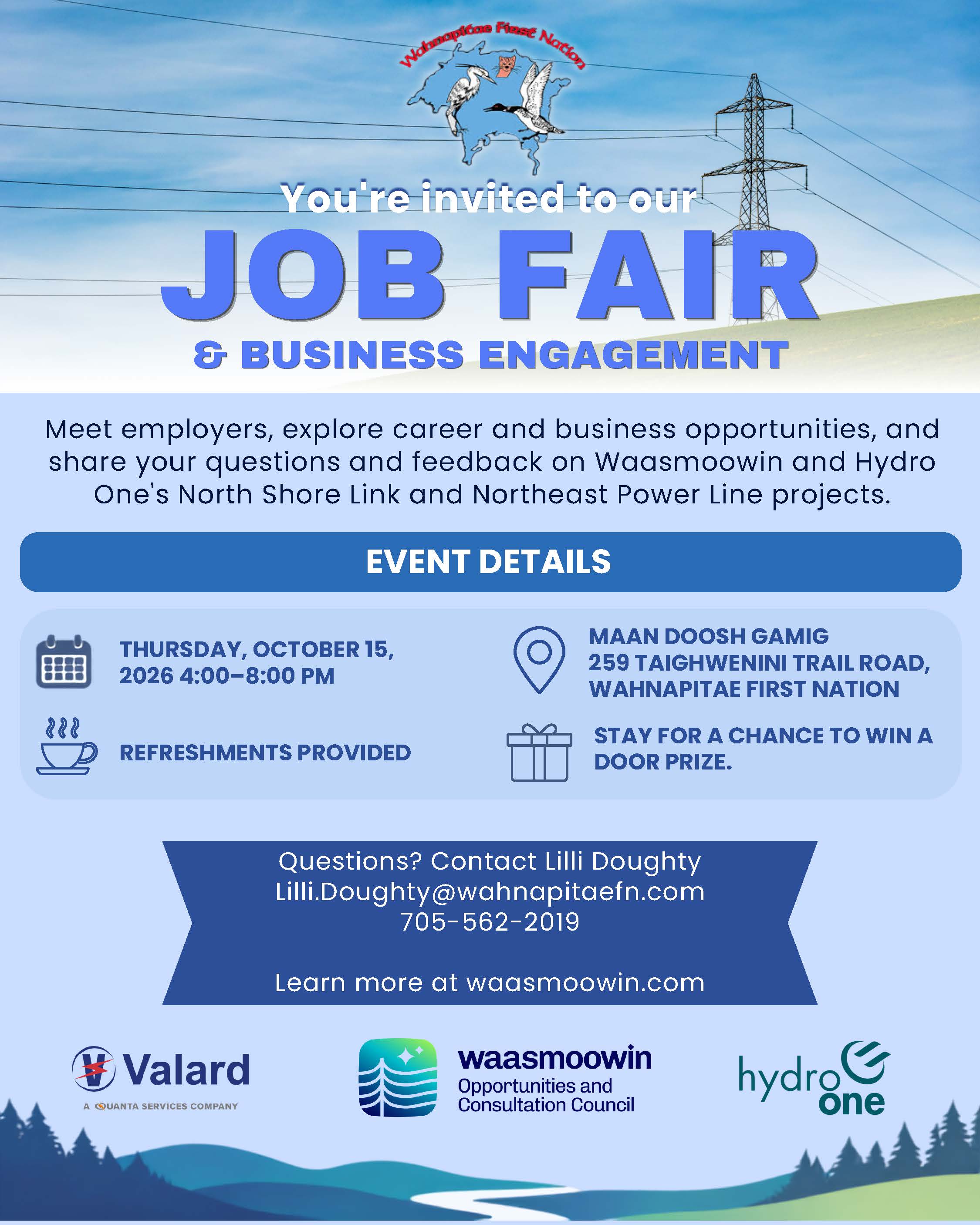 Waasmowin and Hydro One Job Fair