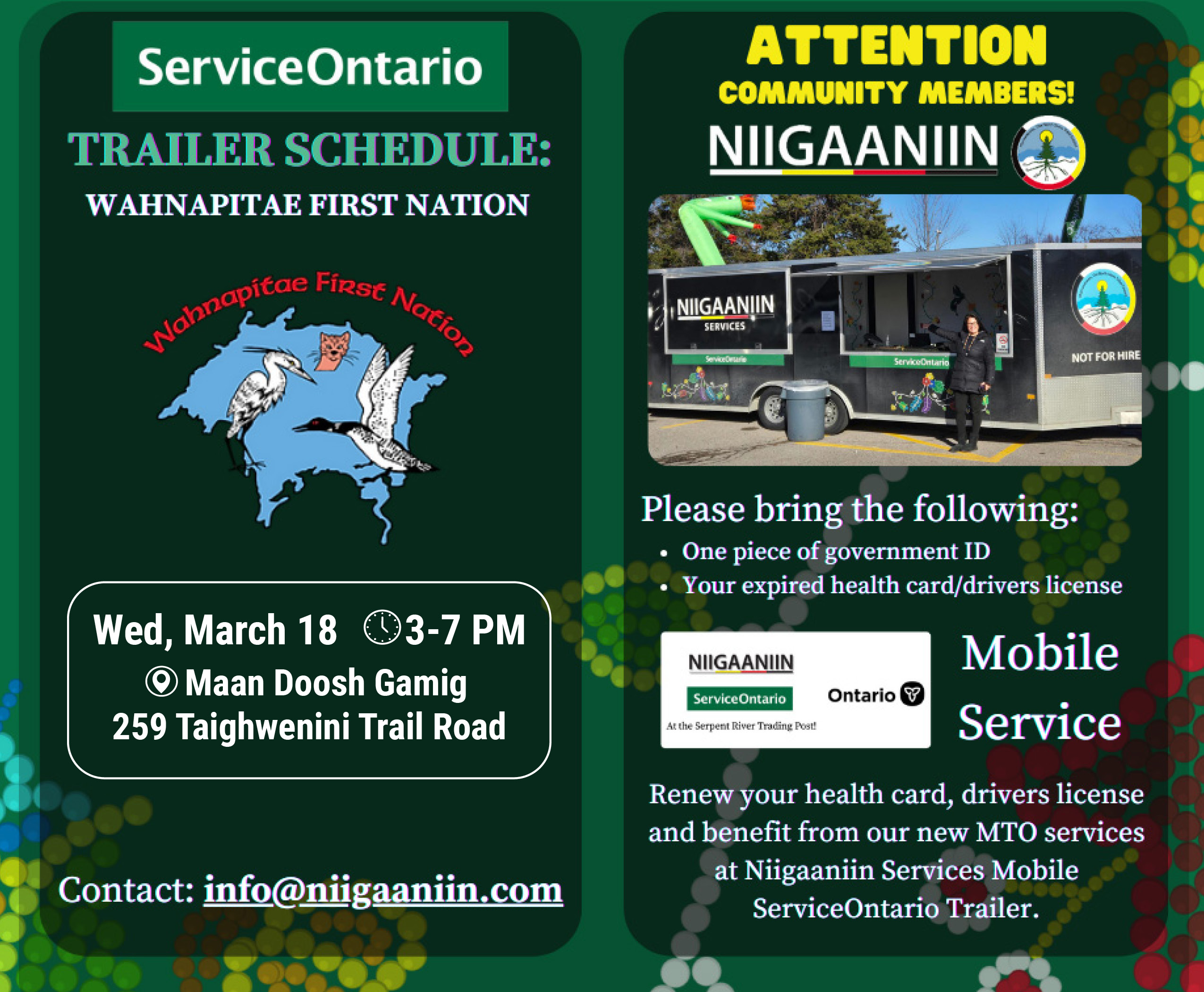 Service Ontario Mobile Office Visit